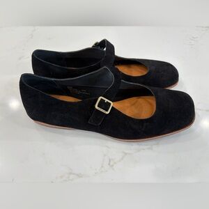 Kork-Ease Black Suede Mary Jane Shoes